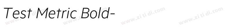 Test Metric Bold字体转换